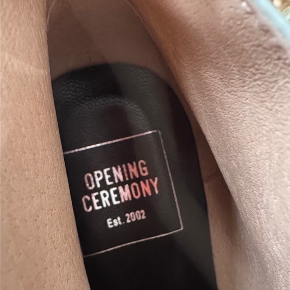 Opening Ceremony 37 Baby Blue Patent Platform Ankle Boots - Picture 3 of 7